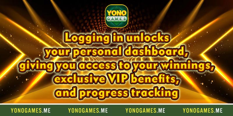 Logging in unlocks your personal dashboard, giving you access to your winnings, exclusive VIP benefits, and progress tracking